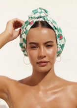 Load image into Gallery viewer, RIVA Hair Towel Wrap | Green Check