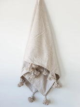 Load image into Gallery viewer, Moroccan Pom Pom Throw Blanket | Beige 250x150cm