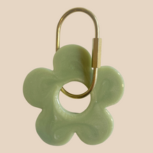 Load image into Gallery viewer, Handmade Daisy Keyring | Olive