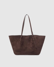 Load image into Gallery viewer, Sawyer Suedette Tote Bag | Chocolate