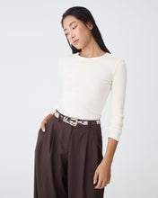 Load image into Gallery viewer, Devon Long Sleeve Rib Tee | Cream