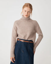 Load image into Gallery viewer, Jada Notch Hem Turtleneck Knit | Oat Marle