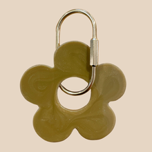 Load image into Gallery viewer, Handmade Daisy Keyring | Olive
