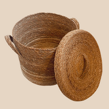 Load image into Gallery viewer, Royan Seagrass Basket with Lid