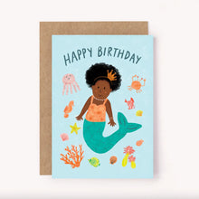 Load image into Gallery viewer, Mermaid "Happy Birthday" Card