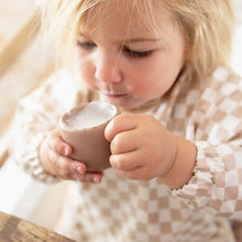 Load image into Gallery viewer, Messy Bib | Neutral Grid