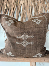 Load image into Gallery viewer, Moroccan Cactus Silk Cushion 50X50 | Chocolate