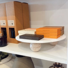 Load image into Gallery viewer, Tia Marble & Travertine Plinth | 8x32cm