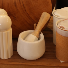 Load image into Gallery viewer, Marble/Wood Mortar & Pestle