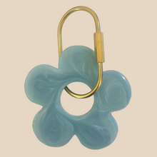Load image into Gallery viewer, Handmade Daisy Keyring | Blue Swirl