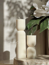 Load image into Gallery viewer, Hourglass Pillar Candle | Assorted Colours