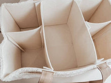 Load image into Gallery viewer, Nappy Caddy Organiser - Teddy | Beige Handles