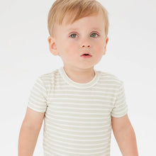 Load image into Gallery viewer, Comfy Bodysuit Short Sleeve | Sage Stripe