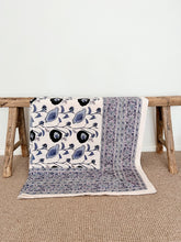 Load image into Gallery viewer, Block Printed Cotton Tablecloth | Purple
