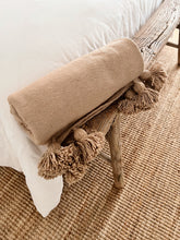 Load image into Gallery viewer, Moroccan Tassel Throw | Caramel 250x150cm