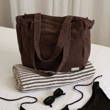 Load image into Gallery viewer, Everyday Pocket Tote | Chocolate Brown