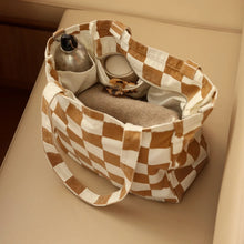 Load image into Gallery viewer, Everyday Pocket Tote | Tan Check
