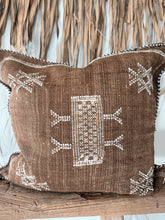 Load image into Gallery viewer, Moroccan Cactus Silk Cushion 50X50 | Brown #2