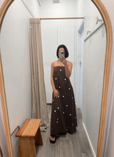 Load image into Gallery viewer, Chocolate Polka Maxi Dress