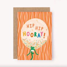 Load image into Gallery viewer, Hip Hip Hooray Birthday Card | Balloon Confetti