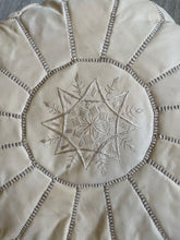 Load image into Gallery viewer, Moroccan Leather Pouffe | Ivory