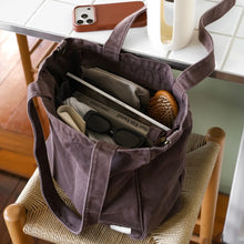 Load image into Gallery viewer, Midi Pocket Tote | Chocolate Brown