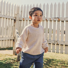 Load image into Gallery viewer, Rainbow Decorative Knit Jumper | Oatmeal Rainbow