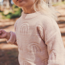Load image into Gallery viewer, Rainbow Decorative Knit Jumper | Pearl Rainbow