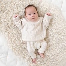 Load image into Gallery viewer, Rainbow Decorative Knit Jumper | Oatmeal Rainbow