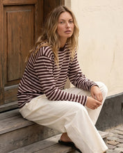 Load image into Gallery viewer, Maddie Long Sleeve Tee – Chocolate/Pink