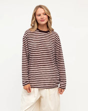 Load image into Gallery viewer, Maddie Long Sleeve Tee – Chocolate/Pink