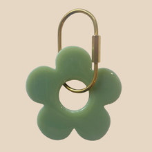Load image into Gallery viewer, Handmade Daisy Keyring | Olive