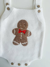 Load image into Gallery viewer, Gingerbread Sherpa Romper