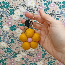 Load image into Gallery viewer, Felt Flower Keychain | Purple