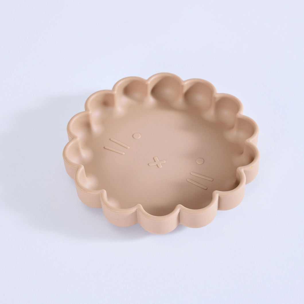 Silicone Lion Suction Plate | Taupe