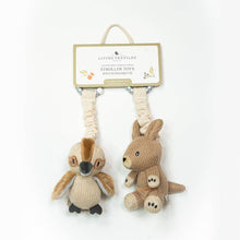 Load image into Gallery viewer, 2pk Stroller Toy - Kangaroo & Kookaburra