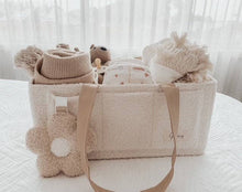 Load image into Gallery viewer, Nappy Caddy Organiser - Teddy | Beige Handles