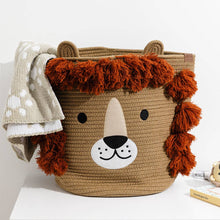 Load image into Gallery viewer, Cotton Rope Animal Hamper - Lion