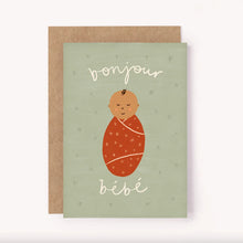 Load image into Gallery viewer, Bonjour Bebe | Baby Shower Greeting Card