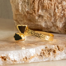 Load image into Gallery viewer, Halcyon Double Stone Cuff Bracelet