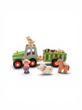Load image into Gallery viewer, Green Tractor with farm animals and a farmer