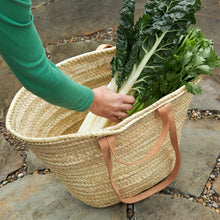 Load image into Gallery viewer, Moroccan Basket with Leather Handles