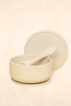 Load image into Gallery viewer, Silicone Suction Bowl with lid + Spoon Set | Vanilla