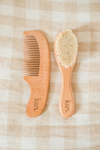 Load image into Gallery viewer, Wooden Baby Brush + Comb Set