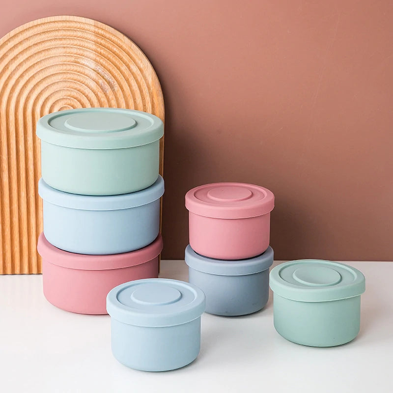 Round Silicone Lunch Bowl | Rose
