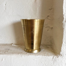 Load image into Gallery viewer, Handmade Brass Lassi Cup Floral
