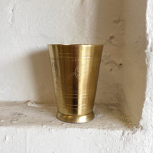 Load image into Gallery viewer, Handmade Brass Lassi Cup Floral
