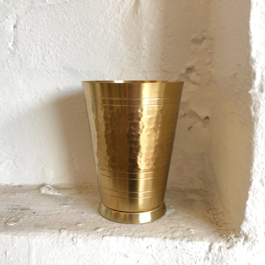 Handmade Brass Lassi Cup Hammered