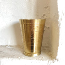 Load image into Gallery viewer, Handmade Brass Lassi Cup Zig Zag
