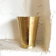 Load image into Gallery viewer, Handmade Brass Lassi Cup Zig Zag